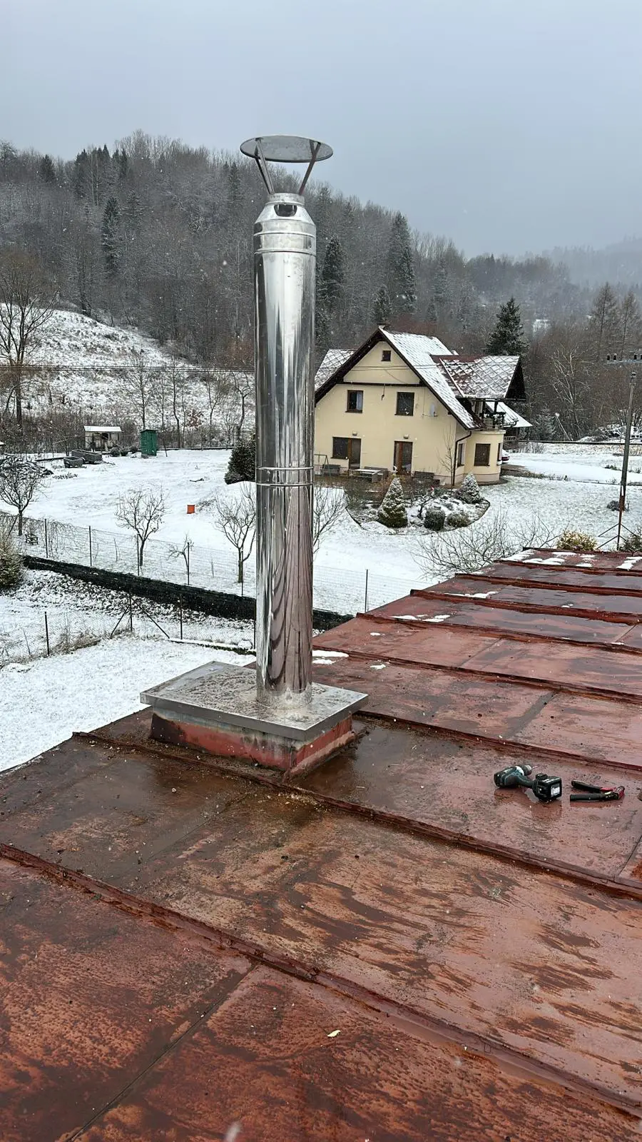 Frézovanie a vložkovanie komína - realizácia
